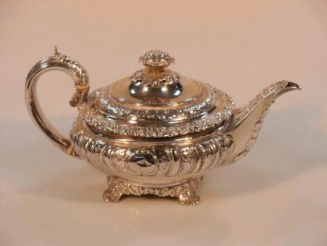 An Edward VII silver teapot