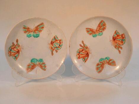 A pair of late 19thC Imari style plates