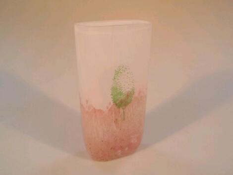 A Kosta Boda glass vase by Kjell Engman