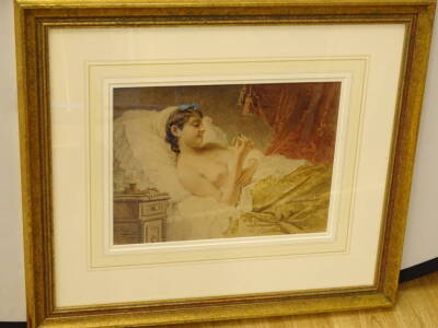 Ernesto Fontana (19thC). The Gift, watercolour, signed, 23.5cm x 31cm. - 2