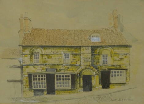 Keith Roper (b.1946). Jews House, Lincoln, watercolour, signed and dated 1980, 27cm x 36cm.