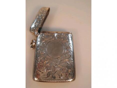 An Edward VII silver vesta case