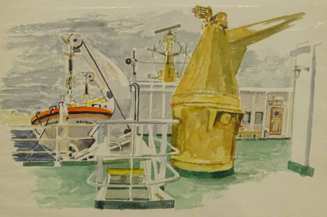 Leslie Keys (?-2005). Studio Works, Grimsby Docks, etc., watercolour, (contents one album).