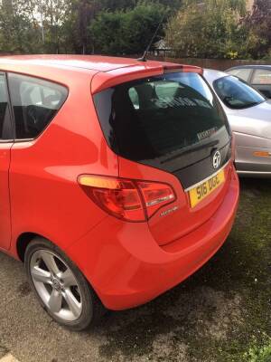 A Vauxhall Meriva, S16 DGC, petrol, 5 door Tech Line MPV, 1398cc, red, circa 5,451 miles, first registered 14/09/2015, MOT till 30/09/20 SORN. - 3