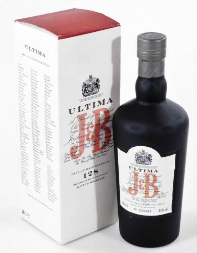 A bottle of J & B Ultima Scotch whisky, 128 blends, 70cl. (boxed with paperwork)