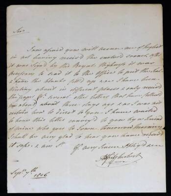 Various historical and other ephemera, autographs, etc. to include The Physician of George IV Sir William Knighton 1776-1836 Kcal Bray, Cambridge House Duke of Cambridge related to Matthew Wood Lord Mayor of London, Augustus Frederick Duke of Sussex lette - 2