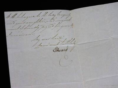 Various historical autographs, letters, etc. to include Charles John Brandling (DA 1856), various sealed letters with wax seals, 18thC and others, early 19thC and others, 1830 and letter, Carlo Pellegrini sketch and annotations, Edward Duke of Kent lette - 3