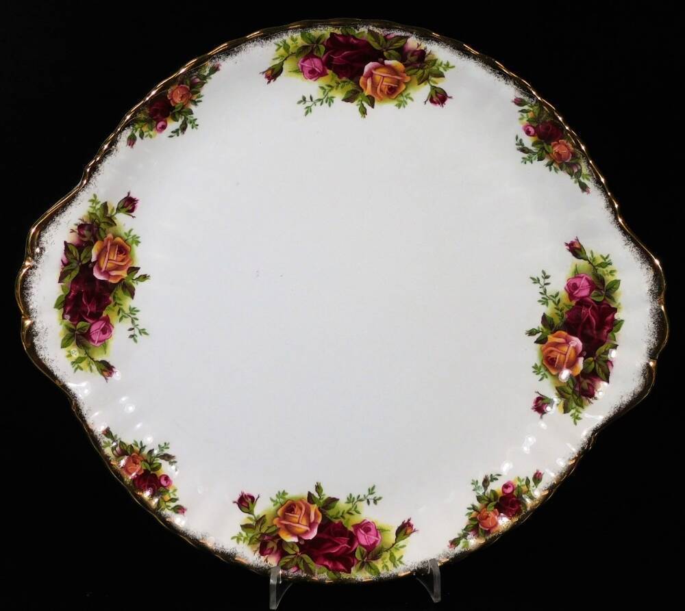 Royal albert old outlet country roses cake stand