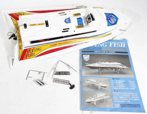 A model Flying Fish Academy Speed Racing motorboat, with battery powered feature, 54cm W.