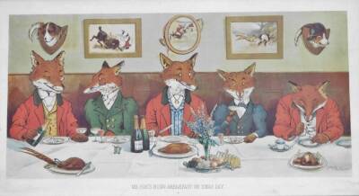 After Wheatley. Cries of London, plate 9 Strawberry Seller, print, 23cm x 18cm, another and a Mr Fox's Hunt Breakfast On Xmas Day, print. (3) - 2