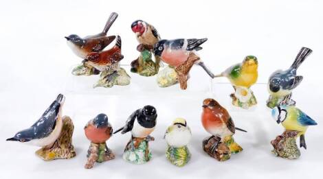 Various Beswick birds, to include Robin 980, 8cm H, printed mark beneath. (12)