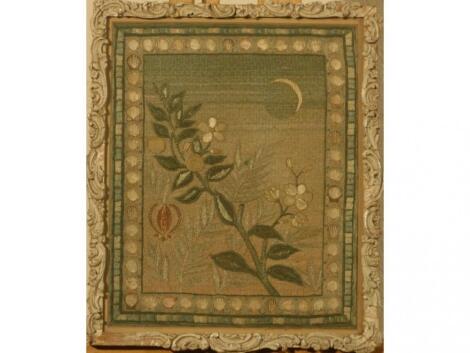 A 19thC silkwork panel