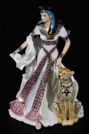 A Royal Worcester limited edition figure Nefertari, no. 1008/9500, Compton and Woodhouse printed marks beneath, 26cm H.