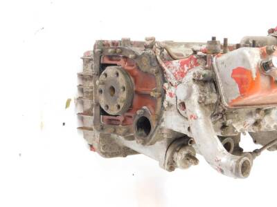 A complete Coventry Climax engine, suitable for rebuilding to FWB spec, complete engine with oil filter fitting, silver engine with red cover plus casting for dynamo mounting. - 4