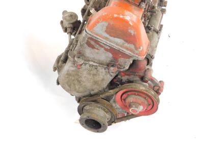 A complete Coventry Climax engine, suitable for rebuilding to FWB spec, complete engine with oil filter fitting, silver engine with red cover plus casting for dynamo mounting. - 5