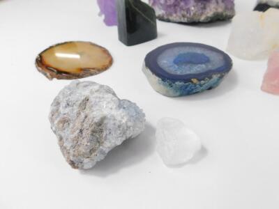 Amethyst Quartz and other crystals and geodes. (qty) - 4