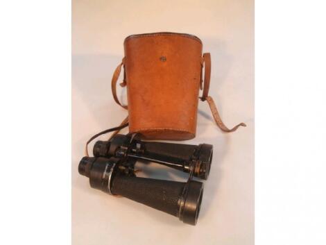 A cased pair of Barr & Stroud military binoculars