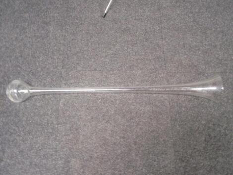 A yard of ale glass inscribed 'A tall drink for a short man