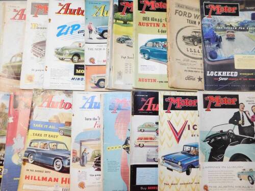 Various road, car and other related ephemera, RAC Rally 1954, Ford Team Wins Prize, The Motor magazine 1955, other 1950s, etc. (qty)