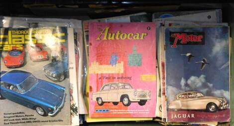 Mid 20thC and later motoring magazines, to include The Autocar, The Motor, etc., contained in a metal trunk. (qty)