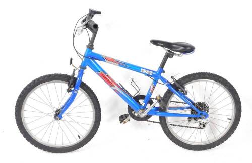 A Raleigh 20 Kobo child's bicycle, blue.