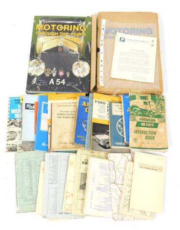 Automobilia books and pamphlets, including Austin A35 Models Drivers Handbook., P.Olyslager Motor Manuals, Ordnance Survey Maps, etc. (qty)