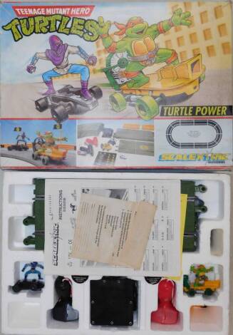 A Scalextric Teenage Mutant Ninja Hero Turtles Turtle Power Set, C400, boxed.