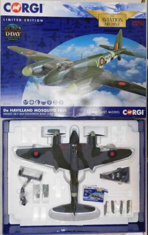 A Corgi Aviation Archive Limited Edition model of a De Havilland Mosquito FBV1, scale 1:32, AA34606, boxed.