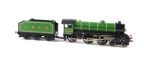 A kit built OO gauge locomotive Pronghorn, LNER green livery, 4-6-0, 61035.