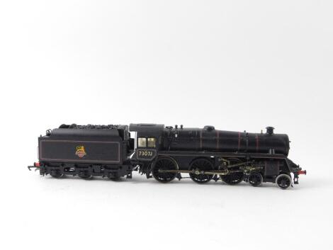 A kit built OO gauge Standard Class 5 locomotive, BR black livery, 4-6-0, 73071.