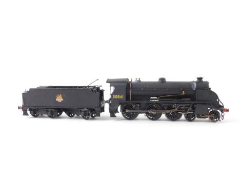 A kit built OO gauge S15 Class locomotive, BR black livery, 4-6-0, 30841.