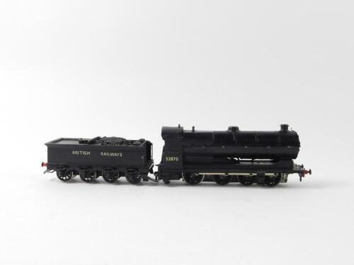 A kit built OO gauge L & Y Class 31 locomotive, British Rail black livery, 0-8-0, 52870.