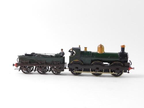 A kit built OO gauge locomotive, green livery, 0-6-0, 329.