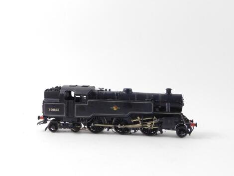 A kit built OO gauge Standard Class locomotive, BR black livery, 2-6-4T, 80068.