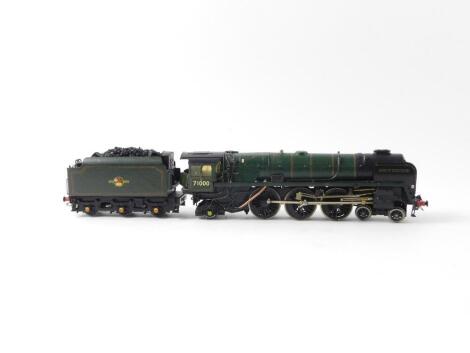 A kit built OO gauge Standard Class 8 locomotive Duke of Gloucester, British Rail green livery, 4-6-2, 71000.