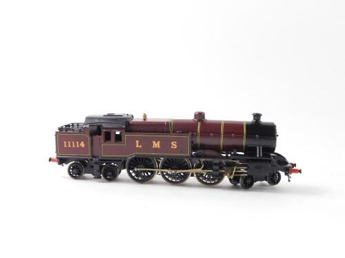 A kit built OO gauge L & Y Baltic Tank Class locomotive, LMS red livery, 4-6-4, 11114.