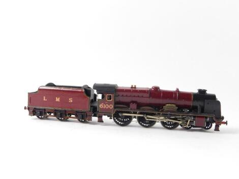 A kit built OO gauge Royal Scot Class locomotive Royal Scot, LMS red livery, 4-6-0, 6100.