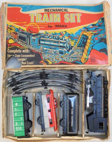 A Marx Mechanical Train Set, no.528, boxed.