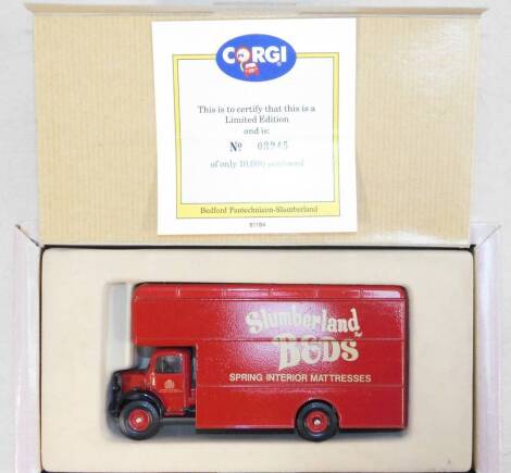 A Corgi die cast Bedford Pantechnicon - Slumberland, limited edition 3245/10000, 97085, boxed.