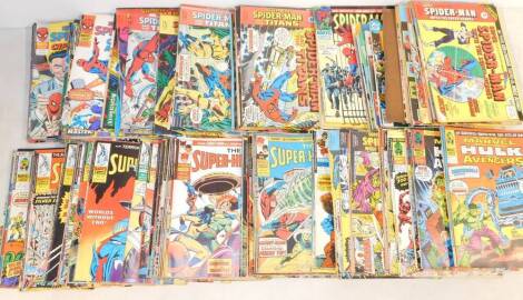 Marvel Spiderman, Super heroes, Hulk and other Action comics, c1970's. (qty)