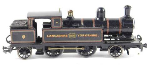 A kit built 00 gauge Class 5 Lanky Tank locomotive, Lancashire and Yorkshire railway, black livery, 2-4-2, 1008.