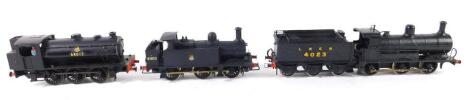 A kit built 00 gauge locomitve, LNER black livery, 0-6-0, 4023, and two shunting engines, BR black livery, comprising 0-6-0, 68012 and 0-6-0, 41803. (3)