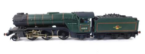 A kit built 00 gauge V2 Class locomotive, British Rail green livery, 2-6-2, 60819.