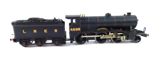 A kit built 00 gauge K2 Class locomotive Loch Rannoch, LNER black livery, 2-6-0, 4698.