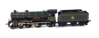 A kit built 00 gauge Thompson B2 Class locomotive Royal Sovereign, British Rail green livery, 4-6-0, 61671.