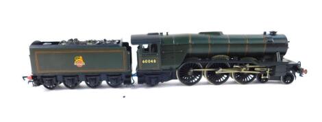 A kit built 00 gauge CLass A3 locomotive Doncaster, British Rail green livery, 4-6-0, 60048.