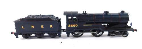 A kit built 00 gauge Director Class locomotive Butler Henderson, LNER black livery, 4-4-0, 2660.