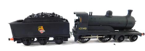 A kit built OO gauge D3 Class locomotive, British Rail black livery, 4-4-0, EE2140.