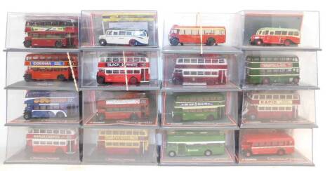 Corgi die cast Original Omnibus Company buses and coaches, single and double decker, scale 1:76, limited edition, boxed. (16)