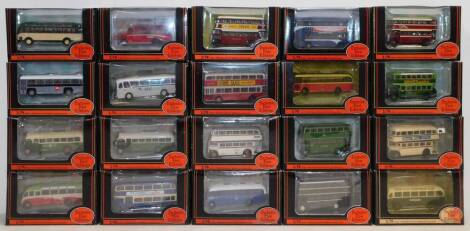 Gilbow die cast models of vintage buses and coaches, scale 1:76, boxed. (20)